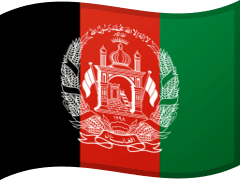 The flag of Afghanistan