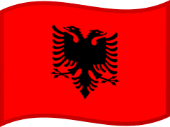The flag of Albania
