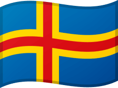 The flag of Aland Islands