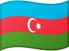 The flag of Azerbaijan