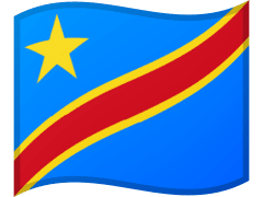 The flag of Democratic Republic of the Congo