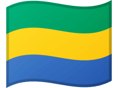 The flag of Gabon