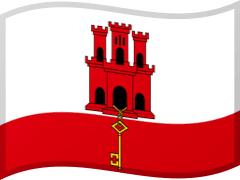 The flag of Gibraltar