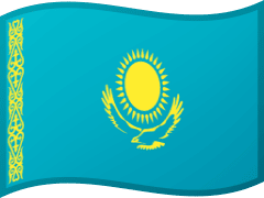 The flag of Kazakhstan
