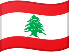 The flag of Lebanon
