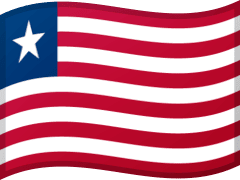 The flag of Liberia
