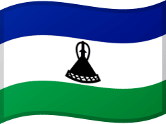 The flag of Lesotho