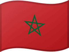 The flag of Morocco