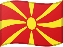 The flag of North Macedonia