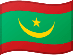 The flag of Mauritania