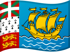 The flag of Saint Pierre and Miquelon