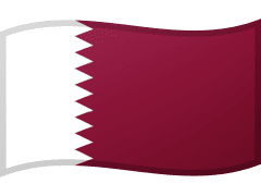 The flag of Qatar