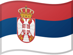 The flag of Serbia